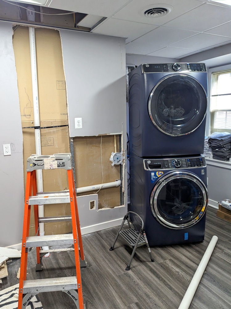 Work in progress - providing mechanical, electrical and plumbing for new appliances in commercial spaces.