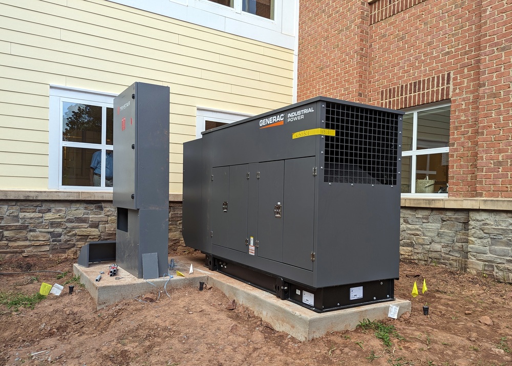 Installed new 60kw emergency backup generator and control box