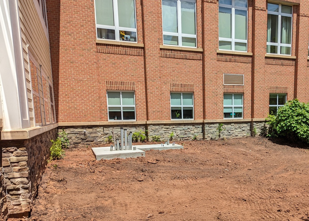 Rough grading and pad installation in preparation of new 60kw emergency backup generator