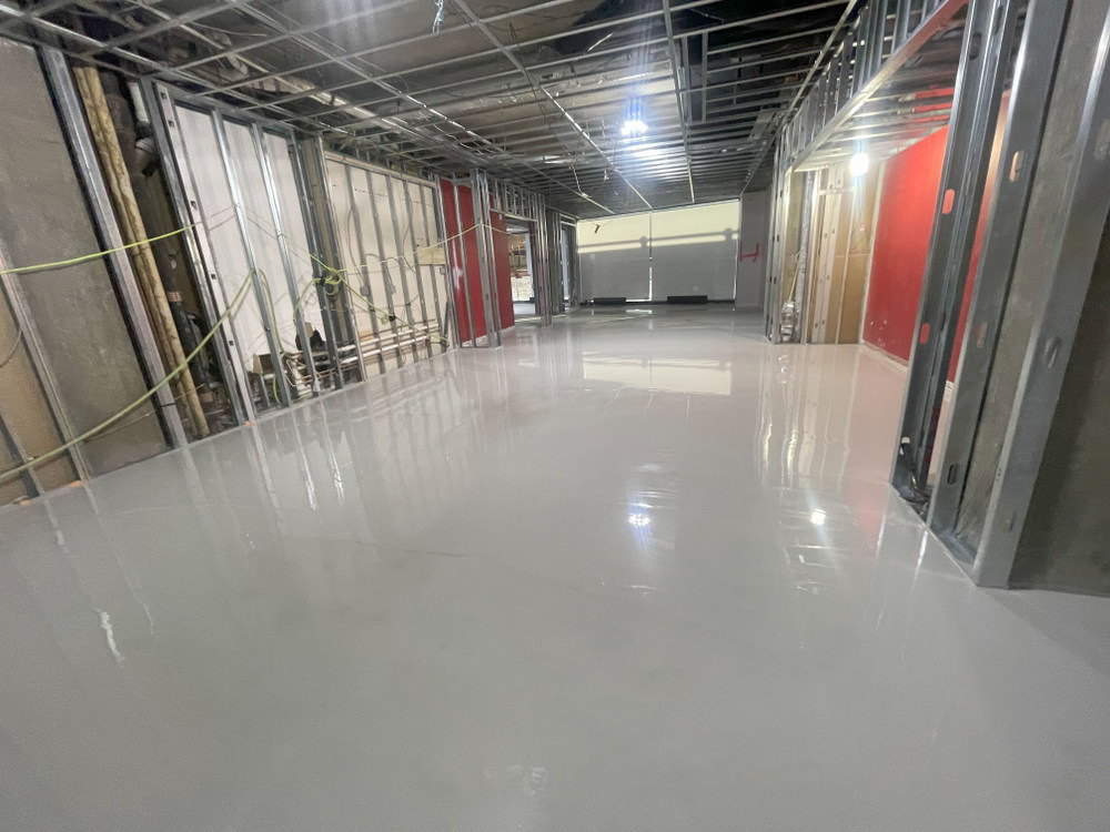 DOCA Georgetown Showroom floor preparation and leveling