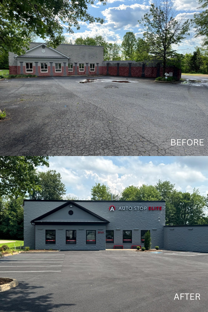 Auto Stop Elite before and after front elevation