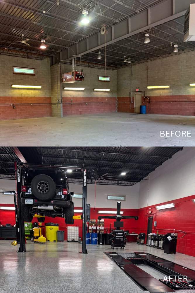 Auto Stop Elite before and after double repair bay