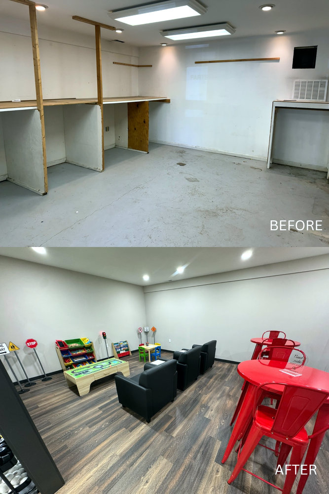 Auto Stop Elite before and after of conversion from work are to waiting room