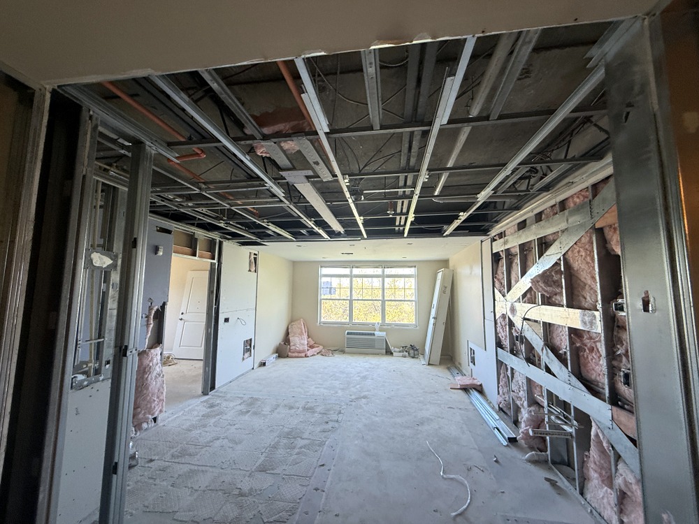 demolition prior to combining multiple studio apartments into one-bedroom apartments